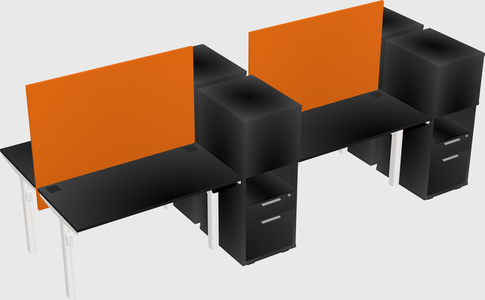 Shared electric desk + cabinet