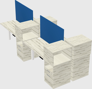 Shared electric desk + cabinet