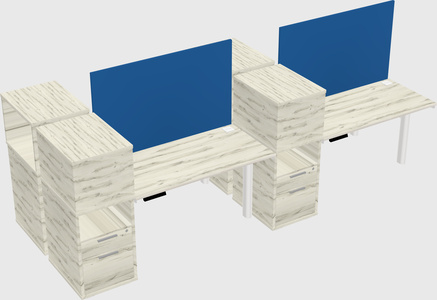 Shared electric desk + cabinet