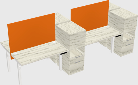 Shared electric desk + cabinet