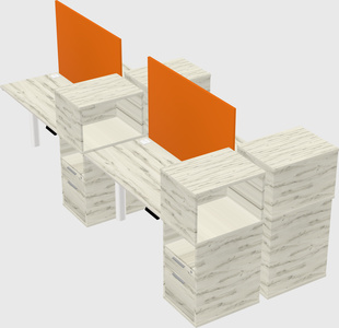 Shared electric desk + cabinet