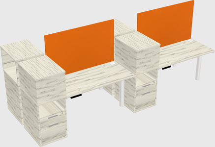 Shared electric desk + cabinet