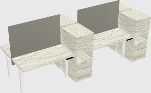 Shared electric desk + cabinet