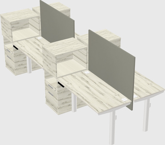 Shared electric desk + cabinet