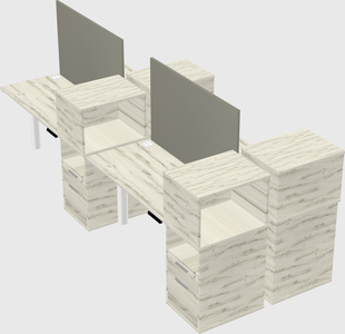 Shared electric desk + cabinet