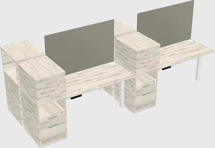Shared electric desk + cabinet