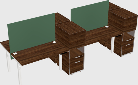 Shared electric desk + cabinet