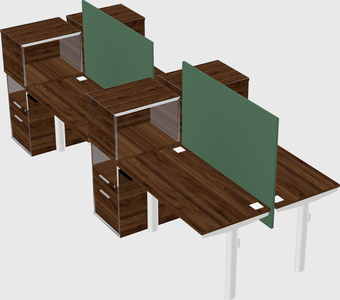 Shared electric desk + cabinet