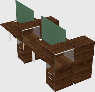 Shared electric desk + cabinet