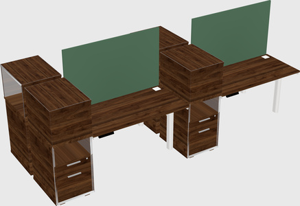 Shared electric desk + cabinet
