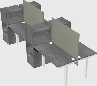 Shared electric desk + cabinet