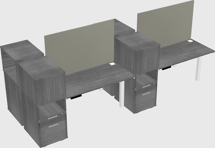 Shared electric desk + cabinet