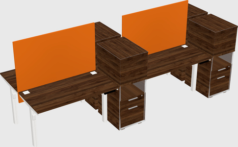 Shared electric desk + cabinet