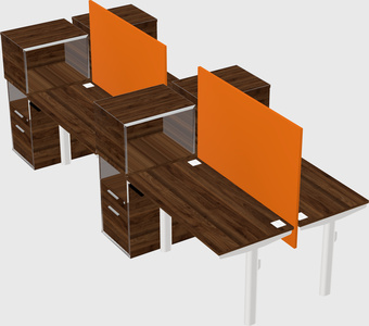 Shared electric desk + cabinet