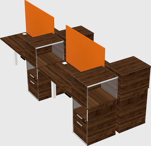 Shared electric desk + cabinet