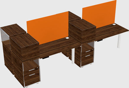 Shared electric desk + cabinet