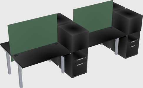 Shared electric desk + cabinet