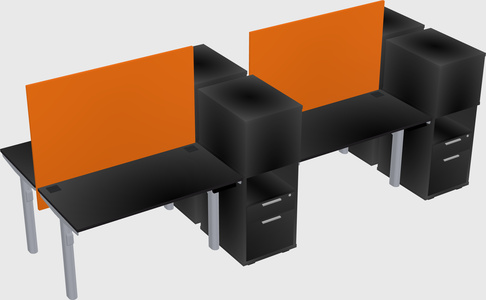 Shared electric desk + cabinet