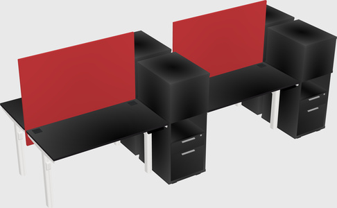 Shared electric desk + cabinet