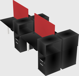 Shared electric desk + cabinet