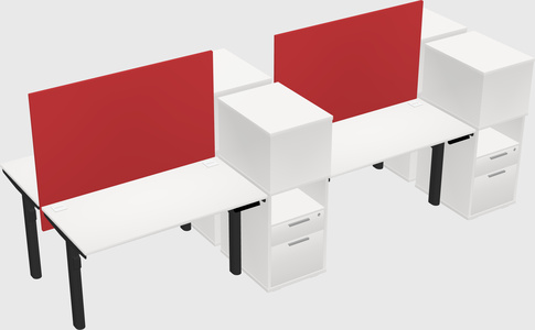 Shared electric desk + cabinet