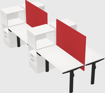 Shared electric desk + cabinet