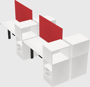 Shared electric desk + cabinet