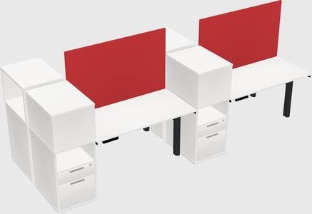 Shared electric desk + cabinet