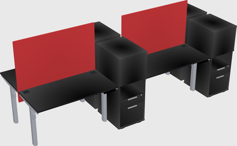Shared electric desk + cabinet