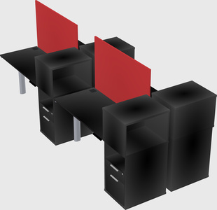 Shared electric desk + cabinet