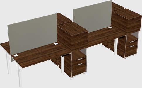Shared electric desk + cabinet