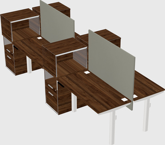 Shared electric desk + cabinet