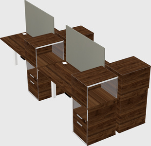 Shared electric desk + cabinet