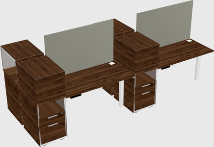 Shared electric desk + cabinet