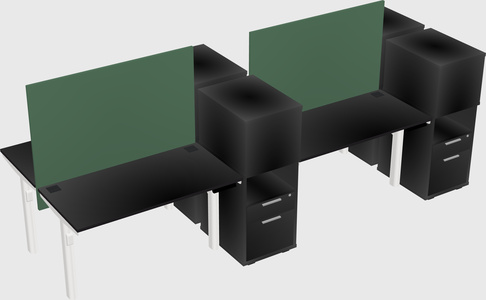 Shared electric desk + cabinet