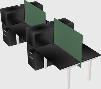 Shared electric desk + cabinet