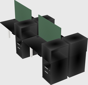 Shared electric desk + cabinet