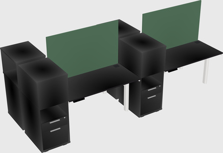 Shared electric desk + cabinet