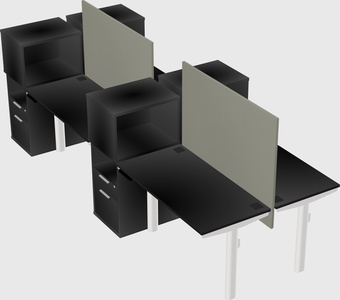 Shared electric desk + cabinet