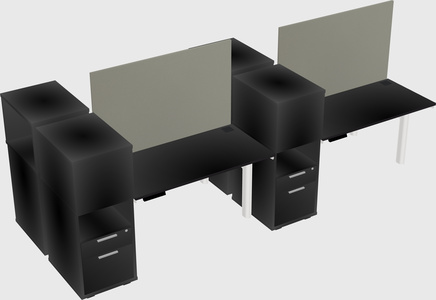 Shared electric desk + cabinet