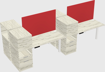 Shared electric desk + cabinet