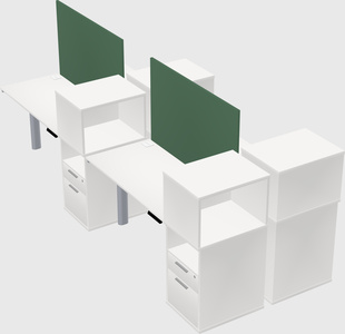 Shared electric desk + cabinet