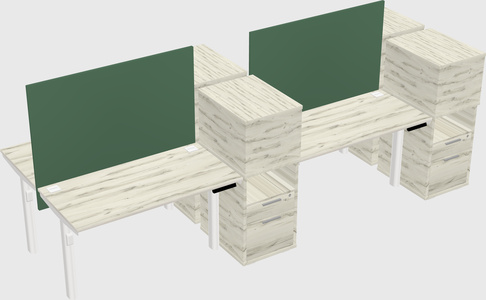 Shared electric desk + cabinet