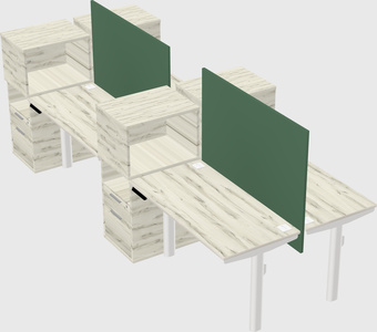 Shared electric desk + cabinet
