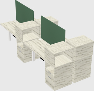 Shared electric desk + cabinet
