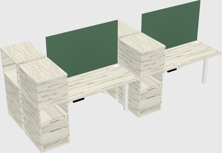 Shared electric desk + cabinet
