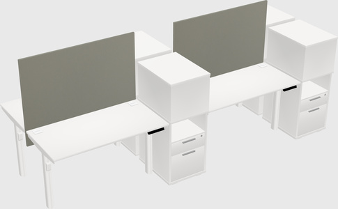 Shared electric desk + cabinet