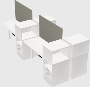 Shared electric desk + cabinet