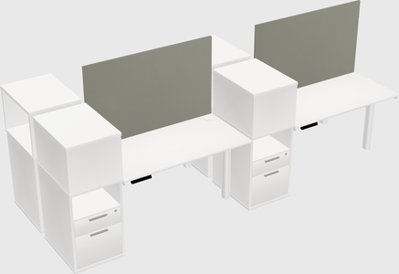 Shared electric desk + cabinet