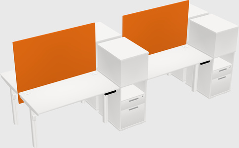 Shared electric desk + cabinet
